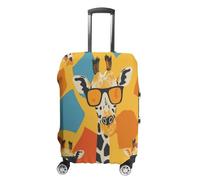 LOCCHEN Necks of Giraffe Luggage Cover Elastic Washable Suitcase Protector Animal Suitcase Cover Elastic Trolley Decoration, R1, M(22-24in), Suitcase cover