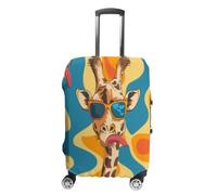 LOCCHEN Necks of Giraffe Luggage Cover Elastic Washable Suitcase Protector Animal Suitcase Cover Elastic Trolley Decoration, R9, XL(30-32in), Suitcase cover