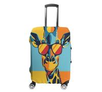 LOCCHEN Necks of Giraffe Luggage Cover Elastic Washable Suitcase Protector Animal Suitcase Cover Elastic Trolley Decoration, R2, M(22-24in), Suitcase cover
