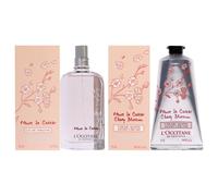 LOccitane Cherry Blossom Fragrance and Hand Cream Kit For Women 2 Pc Kit 2.5oz EDT Spray, 2.6oz Hand Cream