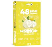 LoCCo Low Calorie Lemon Meringues 48 kcal - Crunchy Sugar Free Snack - Only 1 kcal per Meringue - Keto, Low Carb, High Fibre (28g)
