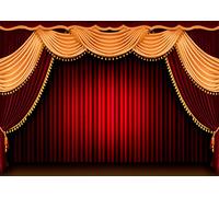 Loccor 10x8ft Fabric Huge Swanky Red Curtain Stage Backdrop Red Velvet Curtain Valance Interior Theater Stage Photography Background Evening Carnival Wedding Celebration Birthday Party Photo Props