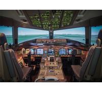 Loccor 6x4ft Fabric Aircraft Cockpit Backdrop Airplane Sky Flying Cockpit Inside Airliner Background for Pilot Kids Portrait Photo Shoot Airplane Flight Theme Party Decorations Photo Props