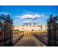 Loccor 7x5ft Fabric Buckingham Palace Backdrop St James's Park European Palace Blue Sky Scenery Background Europe Travel Party Decorations Photo Studio Props