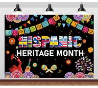 Loccor 7x5ft Fabric Hispanic Heritage Month Backdrop Spanish Speaking Countries Latino American Celebration Background National Hispanic Heritage Month Festival Decor Photo Props