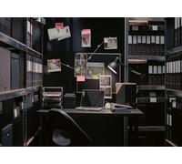 Loccor 9x6ft Fabric Detective Backdrop Investigation Office Evidence Board with Crime Scene Photos Clues Background Police Archive Room Backdrop Top Secret Mission Mystery Party Decor Photo Props