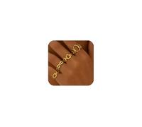 LOCCY Gold Chunky Rings for Women, Stackable Gold Rings Thick Flower Shell Knuckle Ring Adjustable Open Thumb Finger Ring for Women Teen Girls for Birthday Mother's Day Christmas (4PCS Goldrings)