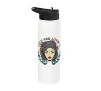 Locd and Lovin It Dreadlocks Melanin Black Queen Loc'd Stainless Steel Insulated Water Bottle