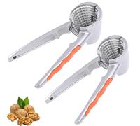 LOCEAST 2 PCS Nut Crackers Heavy Duty Walnut Cracker with Non-Slip Handle Nut Crackers Tools Funnel Walnut Pliers Nutcracker Pecan Walnut Plier Clip Tool