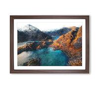 Loch Coruisk in The Isle of Skye Scotland Framed Wall Art Print A2 Walnut