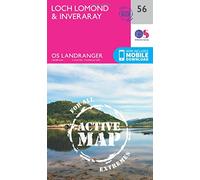 Landranger Active 56 Loch Lomond & Inveraray Map With Digital Version - Pink, Pink One Size