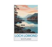 Loch Lomond Scotland Vintage Travel Poster 12x18inch(30x45cm) Canvas Art Poster And Wall Art Picture Print Bedroom Decor
