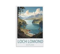 Loch Lomond Scotland Vintage Travel Poster Landscape 08x12inch(20x30cm) Canvas Wall Art Posters for Living Room Decor Paintings for Home Decor