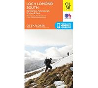 Loch Lomond South Map | Dumbarton, Helensburgh, Drymen & Cove | Ordnance Survey | OS Explorer Map OL38 | Scotland | Walks | Hiking | Maps | Adventure: 38