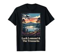 Loch Lomond Trossachs Scotland Hiking Sunset Art T-Shirt