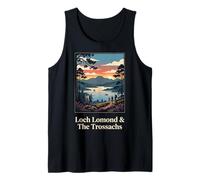 Loch Lomond Trossachs Scotland Hiking Sunset Art Tank Top