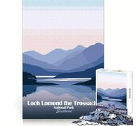 Loch Lomond ﹨uamp; The Trossachs 1000 Pieces Jigsaw Puzzles for Teenagers Strong Memory DIY Fun Joyful Challenge Xmas Idea (38x52cm)