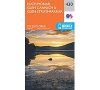 Loch Monar, Glen Cannich & Glen Strathfarrar Map | Strathfarrar | Ordnance Survey | OS Explorer Map 430 | Scotland | Walks | Hiking | Maps | Adventure