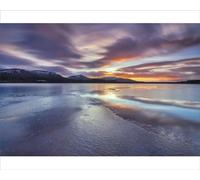 Loch Morlich Print: Ice Sheets and Sunset, Scotland - Print 10"x8" (25x20cm) (18844451)