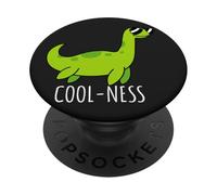 Loch Ness Monster Cool-Ness Funny Cartoon Theme Nessie PopSockets Adhesive PopGrip