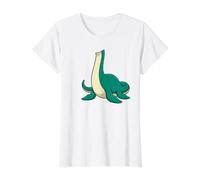 Loch Ness Monster Costume Cryptid Graphic Design Value Graphic T-Shirt, Women, White, S