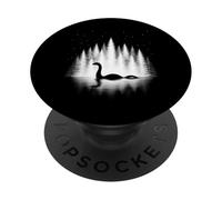 Loch Ness Monster In Silent Water Beneath Evening Stars PopSockets Adhesive PopGrip