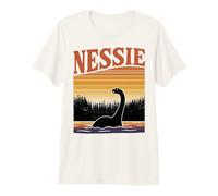 Loch Ness Monster Nessie Retro Sunset Lake Premium T-Shirt