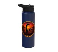 Loch Ness Monster Sunset Gothic Lake Legend Stainless Steel Insulated Water Bottle