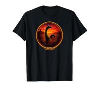 Loch Ness Monster Sunset Gothic Lake Legend Value Graphic T-Shirt, Men, Black, M