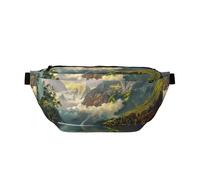 Loch Ness Scotland Painting Sling Bag for Men Women, Waist Pack Chest Shoulder Crossbody Bag for Travel, Gym, Work, Hiking