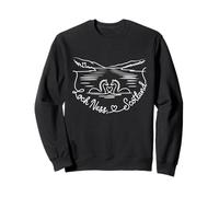 Loch Ness, Scotland Romantic Signature Heart Art Souvenir Sweatshirt