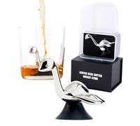 Loch Ness Whisky Chilling Stone with Box Container - Stainless Steel Reusable Ice Cube | Novelty Bar Accessory for Whisky, Bourbon, Scotch & Cocktail Lovers