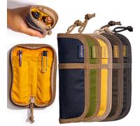 LOCHBY® Duo Pen Pouch | Slim and Elegant Pen Pouch, Durable Waxed Canvas, Lightly Padded for Fountain Pen and Mechanical Pencil, Compact Design Holds 4 Pens, for Everyday Carry