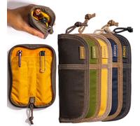 LOCHBY® Duo Pen Pouch | Slim and Elegant Pen Pouch, Durable Waxed Canvas, Lightly Padded for Fountain Pen and Mechanical Pencil, Compact Design Holds 4 Pens, for Everyday Carry