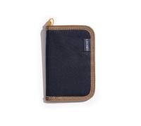 LOCHBY® Sidekick Wallet | Bi-Fold RFID Blocking Wallet | Durable Waxed Canvas with Full-Sized Pen Holder | Storage for 8+ Cards & A7 Notebook | Perfect for Everyday Carry & Organization, Nautical