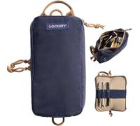 LOCHBY® Venture Pouch | Multipurpose Tactical Mini Tool Bag | Water Resistant Waxed Canvas | Dual-Sided Zipper Pouch | for Motorcycle, Bike, EDC, Pen, Pencil, Art, Tech & Travel