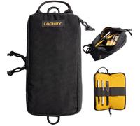 LOCHBY® Venture Pouch | Multipurpose Tactical Mini Tool Bag | Water Resistant Waxed Canvas | Dual-Sided Zipper Pouch | for Motorcycle, Bike, EDC, Pen, Pencil, Art, Tech & Travel