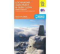 Explorer OL 53 Lochnagar, Glen Muick & Glen Clova Map, Orange One Size