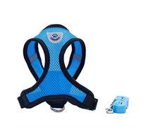 Locisne Mesh Fabric Dog Vest Harness Soft Adjustable Comfortable Pet Lead with Clip