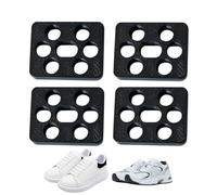 Lock - 2 Pair Sneaker Lace Buckles, No Tie Precision Fastener, High Tension Shoelace Security Hardware, Footwear Ergonomics Category, Brushed Silver & Stealth Black Finish