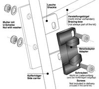 Lock adapter for Hepco & Becker side pannier rack (piece)