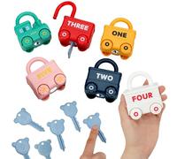 Lock and Key Toys for Toddlers,Montessori Toys for 1+ Year Olds,Toddler Travel Toys Vehicle Recognition & Cognitive Preschool Educational Gift for 2 3 4 Year Old Boys Girls