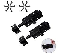 Lock Bolt with Screws, Door Lock Bolts, Pack of 2 Sliding Latches, Small Door Bolt, for Bathroom, Toilet, Shed, Bedroom, 6.3 x 2.5 cm, Butyeak