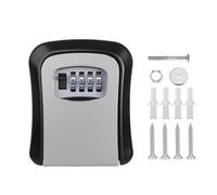 Lock Box for Keys,Key Safe Police Certified, 4-Digit Combination, Wall-Mounted, External Anti-Theft and Anti-Rust Key Sharing Tool (Grey)