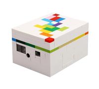 Lock Box - Rainbow Secret Box 6.3x8.2x4.8cm, Mind Teaser Building Block Set, ABS Brain Game, Logic Challenge Toy, Includes Instruction Booklet | Stimulating Gift for Elderly V