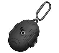 [Lock Buckle] Case Cover Compatible with Anker Soundcore Space A40, Soft Silicone Case for Soundcore Space A40, Shockproof Anti-Scratch Protective Cover with Carabiner (Black)