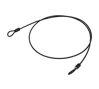 Lock Cable, 39.4in Stainless Steel Cable with Looped Ends, Security Cable Loop Wire for Protect Your Different Sizes of Bags,Suitcase,Luggage,Bicycle (Black)