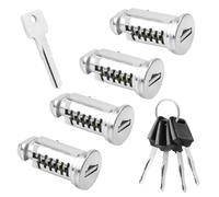 Lock Cores for Roof Rack, Universal Roof Cargo Lock Set with Control Key, Security Lock, Car One Key System, Includes 4 Pieces Roof Box Lock, 4 Keys, 1 Control Key