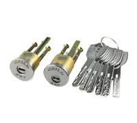 Lock Cylinder, 1 Pcs C-Level Exterior Door Lock Cylinder,Universal Anti-Theft Lock Core,Center and Eccentric,Iron/Wooden Door Lock
