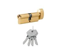 Lock Cylinder Anti-Theft Brass with Key Reliable Security Core for Doors Durable(Key-75-Color1)